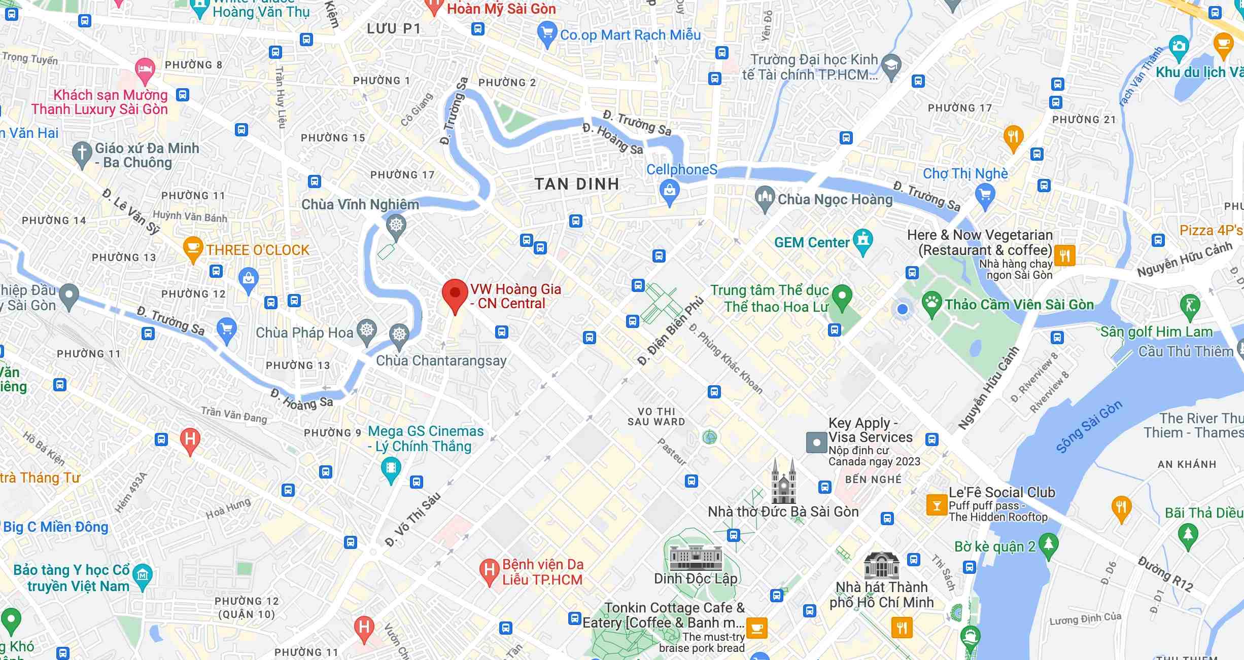 map Volkswagen Central Lý Chính Thắng